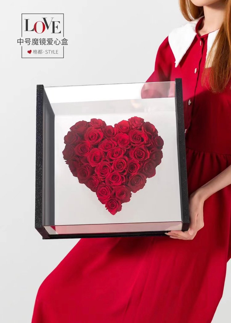 ACRYLIC HEART WITHE MIRROR