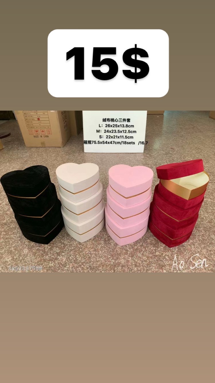 LUXARY HEART VELVET 3PC